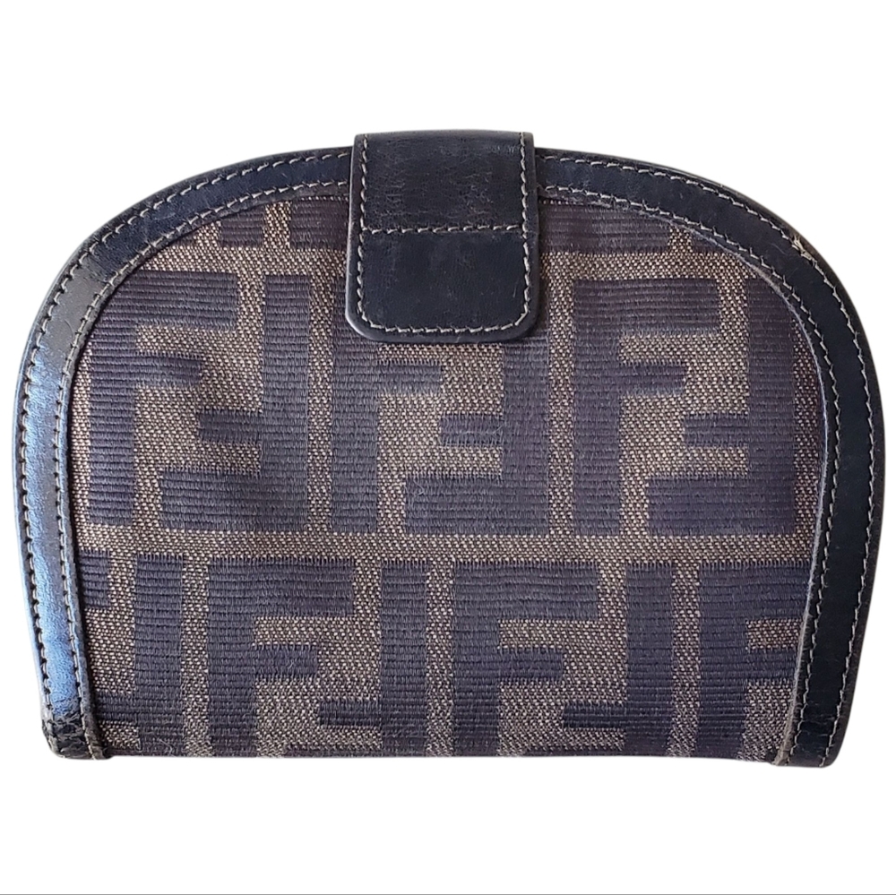 FENDI Zucca Demi-Lune Bi-Fold Wallet